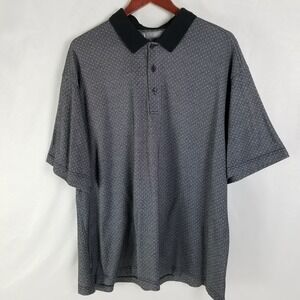 Daniel Cremieux Signature Collection‎ XXL Gray Dot Print Golf Polo Shirt